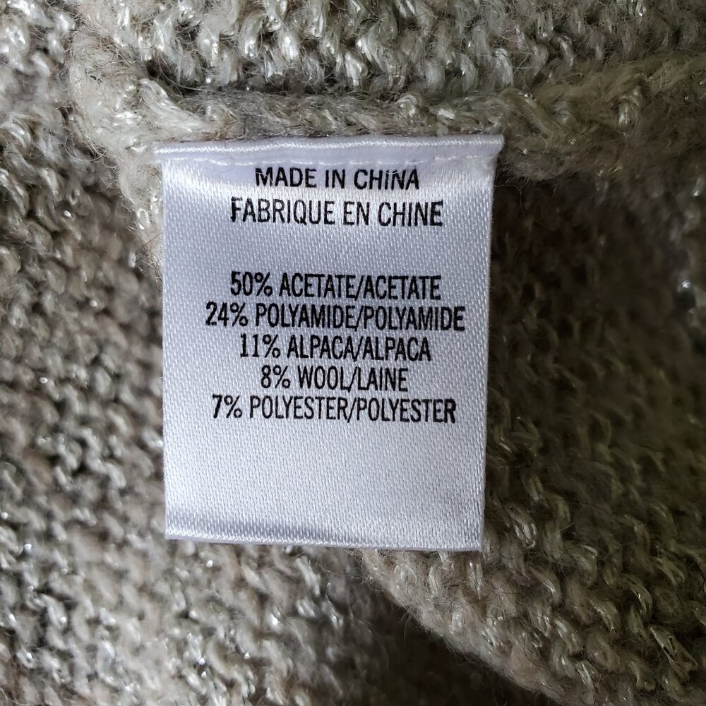 Theory Open Front Shawl Collar Shimmer Cardigan - Size P - Picture 8 of 8